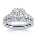 Gabriel & Co. 14k White Gold Contemporary Halo Engagement Ring