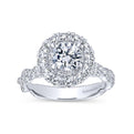 Gabriel & Co. 14k White Gold Embrace Double Halo Engagement Ring