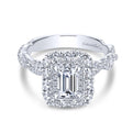 Gabriel & Co. 14k White Gold Embrace Double Halo Engagement Ring