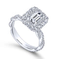 Gabriel & Co. 14k White Gold Embrace Double Halo Engagement Ring