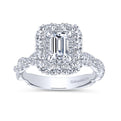 Gabriel & Co. 14k White Gold Embrace Double Halo Engagement Ring