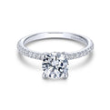 Gabriel & Co. 14k White Gold Contemporary Straight Engagement Ring