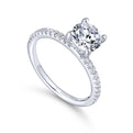 Gabriel & Co. 14k White Gold Contemporary Straight Engagement Ring