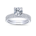 Gabriel & Co. 14k White Gold Contemporary Straight Engagement Ring