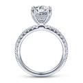 Gabriel & Co. 14k White Gold Contemporary Straight Engagement Ring