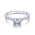 Gabriel & Co. 14k White Gold Victorian Straight Engagement Ring