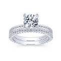 Gabriel & Co. 14k White Gold Contemporary Straight Engagement Ring