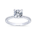 Gabriel & Co. 14k White Gold Contemporary Straight Engagement Ring