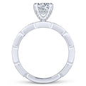 Gabriel & Co. 14k White Gold Victorian Straight Engagement Ring