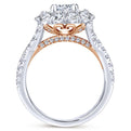 Gabriel & Co. 14k Two Tone Gold Embrace Double Halo Engagement Ring