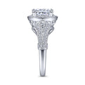 Gabriel & Co. 14k White Gold Victorian Halo Engagement Ring