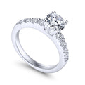 Gabriel & Co. 14k White Gold Contemporary Straight Engagement Ring