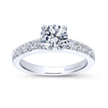 Gabriel & Co. 14k White Gold Contemporary Straight Engagement Ring