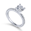 Gabriel & Co. 14k White Gold Contemporary Straight Engagement Ring