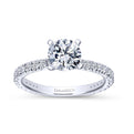 Gabriel & Co. 14k White Gold Contemporary Straight Engagement Ring