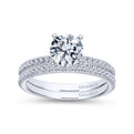 Gabriel & Co. 14k White Gold Contemporary Straight Engagement Ring