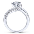 Gabriel & Co. 14k White Gold Contemporary Bypass Engagement Ring