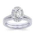 Gabriel & Co. 14k White Gold Contemporary Halo Engagement Ring