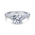 Gabriel & Co. 14k White Gold Contemporary Straight Engagement Ring