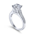 Gabriel & Co. 14k White Gold Contemporary Straight Engagement Ring