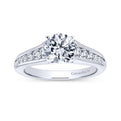 Gabriel & Co. 14k White Gold Contemporary Straight Engagement Ring