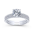 Gabriel & Co. 14k White Gold Contemporary Straight Engagement Ring