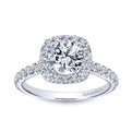 Gabriel & Co. 14k White Gold Contemporary Halo Engagement Ring