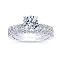 Gabriel & Co. 14k White Gold Contemporary Straight Engagement Ring