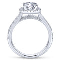 Gabriel & Co. 14k White Gold Contemporary Halo Engagement Ring