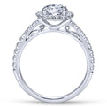 Gabriel & Co. 14k White Gold Contemporary Halo Engagement Ring