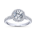 Gabriel & Co. 14k White Gold Contemporary Halo Engagement Ring