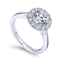 Gabriel & Co. 14k White Gold Contemporary Halo Engagement Ring