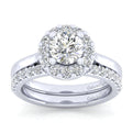 Gabriel & Co. 14k White Gold Contemporary Halo Engagement Ring