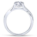 Gabriel & Co. 14k White Gold Contemporary Twisted Engagement Ring