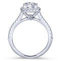 Gabriel & Co. 14k White Gold Contemporary Halo Engagement Ring