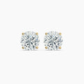 0.75 Carat Lab-Grown Diamond Studs in 14k Yellow Gold