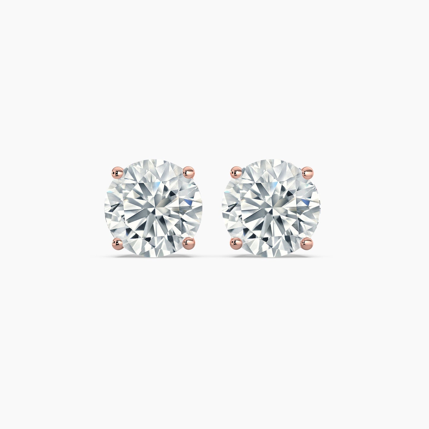 0.5 Carat Lab-Grown Diamond Studs in 14k Rose Gold