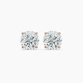 2.5 Carat Lab-Grown Diamond Studs in 14k Rose Gold