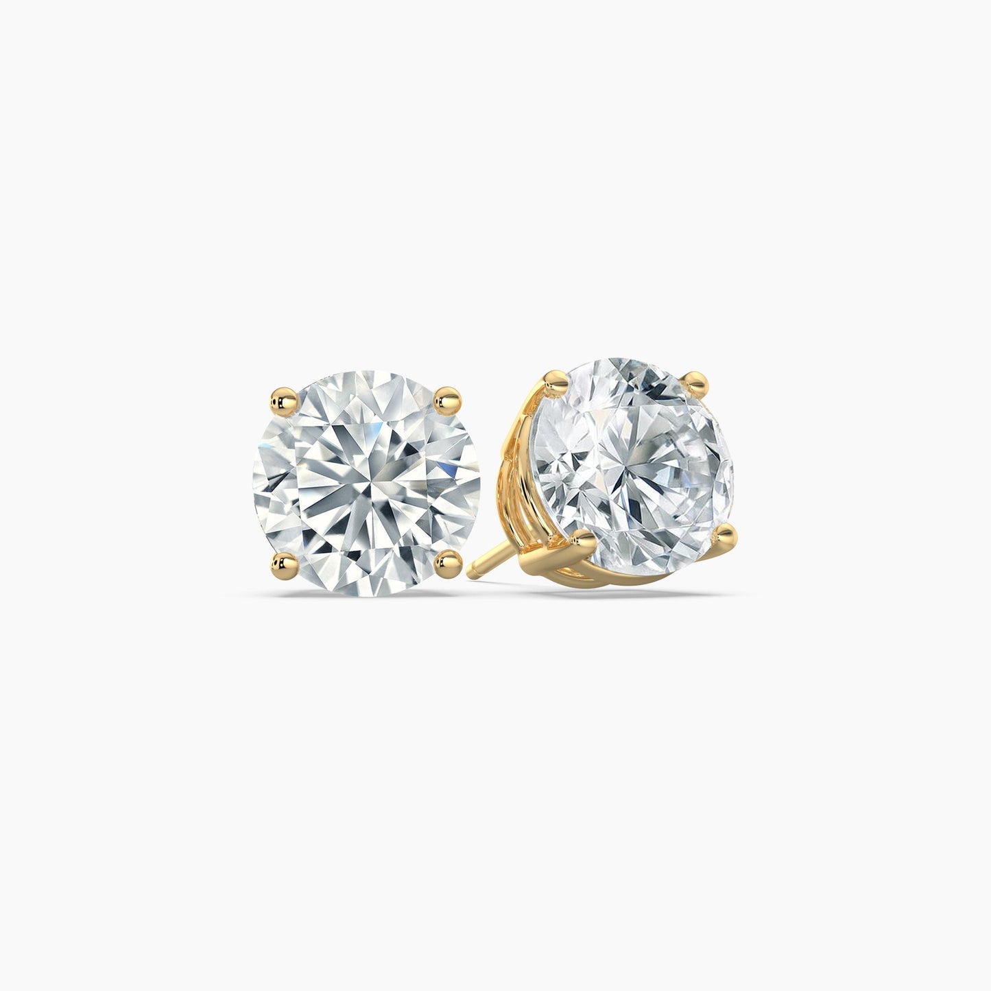 0.5 Carat Lab-Grown Diamond Studs in 14k Yellow Gold