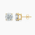 0.5 Carat Lab-Grown Diamond Studs in 14k Yellow Gold