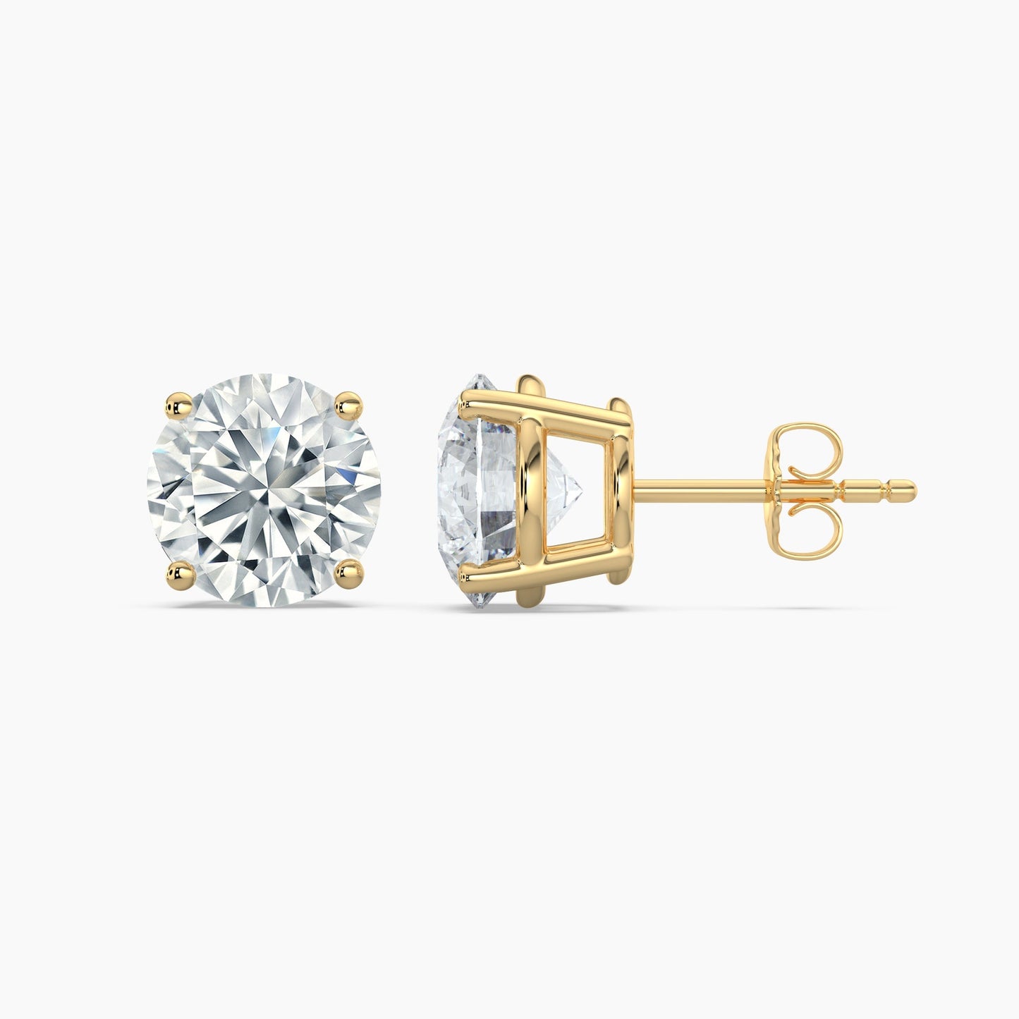 0.5 Carat Lab-Grown Diamond Studs in 14k Yellow Gold