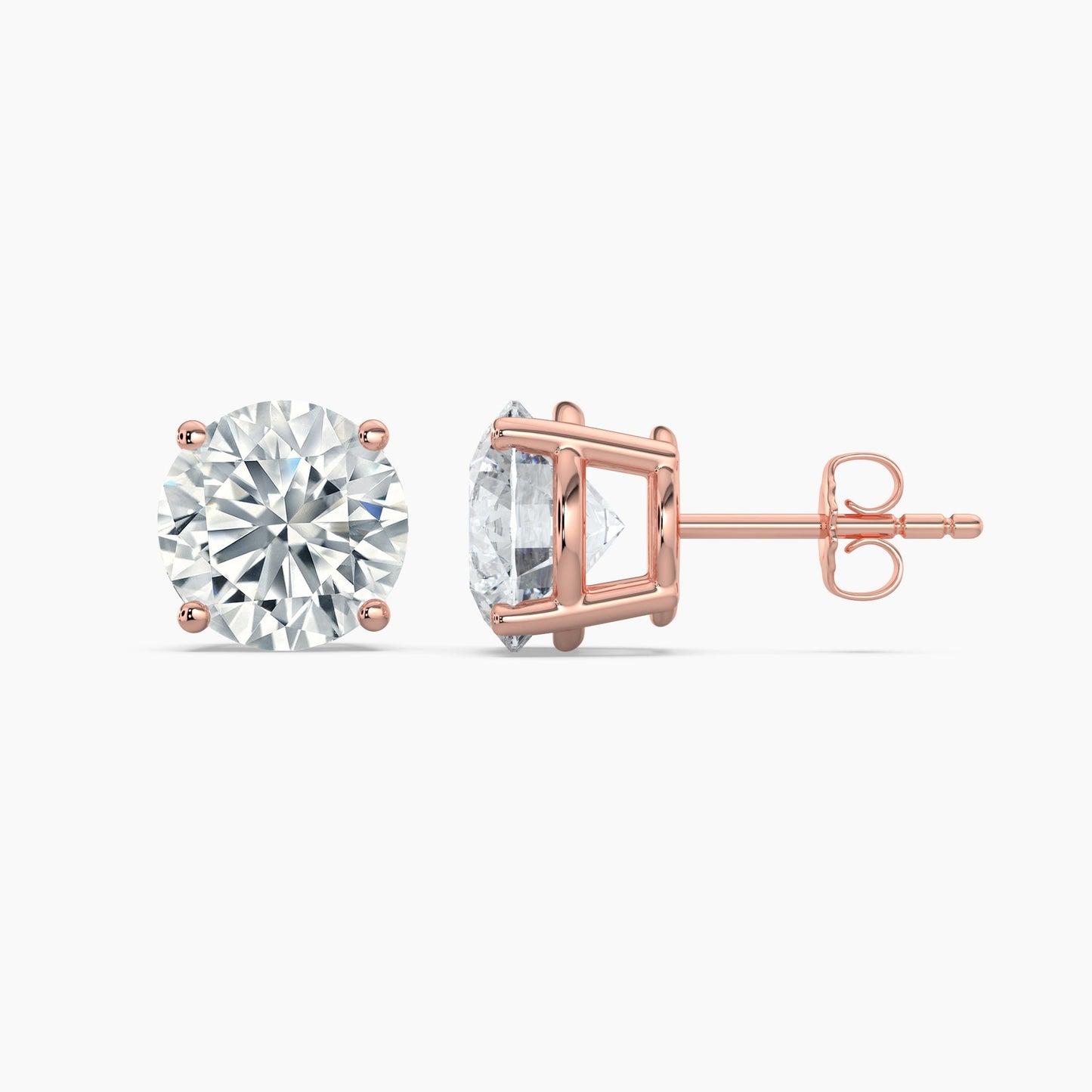 0.5 Carat Lab-Grown Diamond Studs in 14k Rose Gold