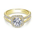 Gabriel & Co."Hillary" Halo Diamond Engagement Ring