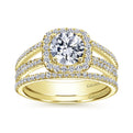 Gabriel & Co."Hillary" Halo Diamond Engagement Ring