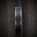 14K Rose Gold and Darkened Tantalum Marbled Pattern Mens Band