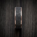 14K Rose Gold and Snake Skin Tantalum Mens Band