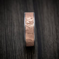 Tantalum and 14K Rose Gold Textured Mens Band