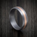 Tantalum and 14K Rose Gold Inlay Men's Ring