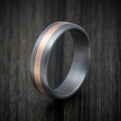 Tantalum and 14K Rose Gold Inlay Men's Ring