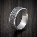 14K Gold and Tantalum Bamboo Texture Men's Ring